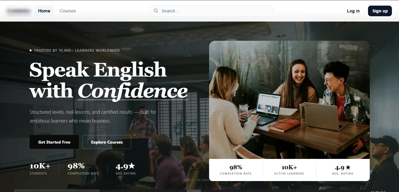 Learning Platform built by Codedge Technologies – Education website